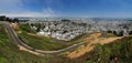 Panorama View Of San Francisco Bay From Twin Peaks California USA Royalty Free Stock Photo