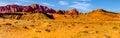 Panorama View of the Sandstone Buttes at Cathedral Wash and Honey Moon Trail on the road to Lees Ferry in Marble Canyon