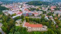 Panorama view of Sanok in Poland Royalty Free Stock Photo