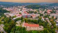 Panorama view of Sanok in Poland Royalty Free Stock Photo
