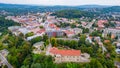 Panorama view of Sanok in Poland Royalty Free Stock Photo