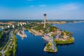 Panorama view of Sarkanniemi amusement park in Tampere, Finland Royalty Free Stock Photo