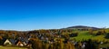 Panorama view Seiffen in Autumn . Saxony Germany ore mountains Royalty Free Stock Photo