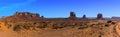 Elephant Butte, East and West Mitten Buttes in Monument Valley