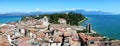 Panorama view of Sirmione. Garda Lake, northern Italy Royalty Free Stock Photo