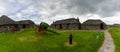 Panorama view of the Skye Museum of Island Life in Kilmuir on the coast of the Isle of Skye