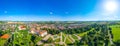 Panorama view of Slavkov castle grounds, Czech republic Royalty Free Stock Photo