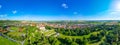 Panorama view of Slavkov castle grounds, Czech republic Royalty Free Stock Photo