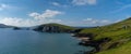 Panorama view of Slea Head and the Dingle Peninsula in County Kerry Royalty Free Stock Photo