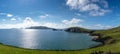 Panorama view of Slea Head and the Dingle Peninsula in County Kerry Royalty Free Stock Photo