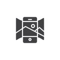Panorama view smartphone vector icon