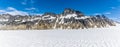 A panorama view of a south facing rock face on the Denver glacier close to Skagway, Alaska