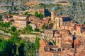 Panorama view of Spanish town Albarracin Royalty Free Stock Photo