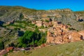 Panorama view of Spanish town Albarracin Royalty Free Stock Photo