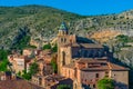 Panorama view of Spanish town Albarracin Royalty Free Stock Photo