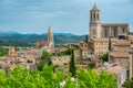 Panorama view of Spanish town Girona