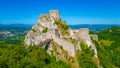 Panorama view of Srebrenik Fortress in Bosnia and Herzegovina Royalty Free Stock Photo