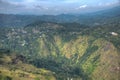 Panorama view of Sri Lanka highlands from Ella rock Royalty Free Stock Photo