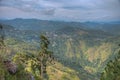 Panorama view of Sri Lanka highlands from Ella rock Royalty Free Stock Photo