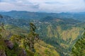 Panorama view of Sri Lanka highlands from Ella rock Royalty Free Stock Photo