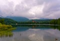 Strbske pleso lake in High Tatras in Slavakia Royalty Free Stock Photo
