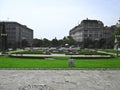 Panorama view on a street.