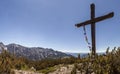 Panorama view summit cross mountain Peterskoepfl in Tyrol, Austria