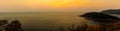 Panorama view sunset at the Laem Phromthep. Royalty Free Stock Photo