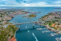 Panorama view of Swedish town Kungshamn