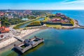 Panorama view of Swedish town Varberg