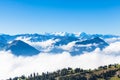 Panorama view of the swiss alps Royalty Free Stock Photo