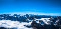 Panorama view of Swiss Alps Royalty Free Stock Photo