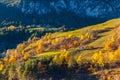 Panorama view of swiss countryside in Autumn Royalty Free Stock Photo