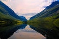 Panorama view to Eidsvatnet lake near Skogmo,Nord-Trondelag, Norway