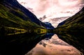 Panorama view to Eidsvatnet lake near Skogmo,Nord-Trondelag, Norway