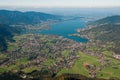 Panorama view to lake Tegernsee