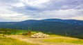 Panorama view to mountain landscape of Wurmberg Braunlage Harz Germany