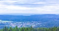 Panorama view to mountain landscape of Wurmberg Braunlage Harz Germany
