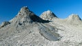 Panorama view to mud volcanoes, Qobustan, Azerbaijan Royalty Free Stock Photo