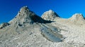 Panorama view to mud volcanoes, Qobustan, Azerbaijan Royalty Free Stock Photo