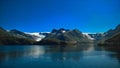 Panorama view to Nordfjorden and Svartisen glacier, Meloy, Norway Royalty Free Stock Photo