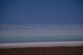 Panorama view to saline Barsa Kelmes lake and Ustyurt plateau in Karakalpakstan, Uzbekistan