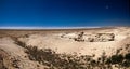 Panorama view to saline Barsa Kelmes lake and Ustyurt plateau in Karakalpakstan, Uzbekistan Royalty Free Stock Photo