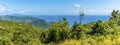 A panorama view from Tortola northward towards Little Jost Van Dyke and Jost Van Dyke island Royalty Free Stock Photo