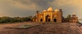 A panorama view towards the Kau Ban Mosque at Agra, India at sunrise