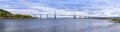A panorama view towards the Kessock Bridge over the Moray Firth at Inverness, Scotland