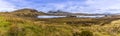 A panorama view towards the Loch of the Armpit on the way to Glencoe, Scotland Royalty Free Stock Photo