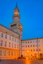 Panorama view of the town hall in Opole, Poland Royalty Free Stock Photo