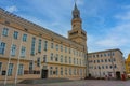 Panorama view of the town hall in Opole, Poland Royalty Free Stock Photo