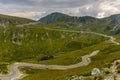 Panorama view on the Transalpina road in the high mountains, Romania, Europe